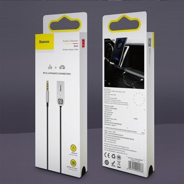 ЗВУКОВОЙ ПРИЕМНИК BASEUS BLUETOOTH 5.0 РАЗЪЕМ AUX ADAPTER 3.5 USB-МИКРОФОН