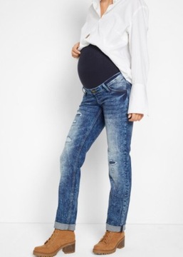 B.P.C spodnie ciążowe jeansy z dziurami r.40