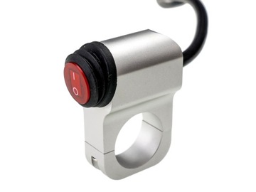 Włącznik, przełącznik podśw. LED CNC 22 mm srebrny