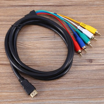 0,5 м 5 футов HD 1080P HDMI «папа» на 3 RCA AV-аудио-видео конвертерный кабель Ada Cord
