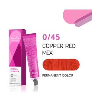 Trwała farba Londa Color Creme Extra Rich 60ml 0/45 Czerwono-Miedziany