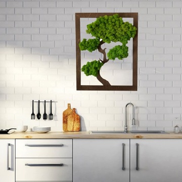 МОСС КАРТИНА БОНСАЙ МОСС ХРОБОТУС ДЕРЕВО В ПОДАРОК ​​НА РОЖДЕСТВО