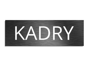 Tabliczka na drzwi KADRY samoprzylepna 5x15cm