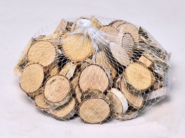 Деревянные кусочки березовые кольца 5-8 см/100 шт.