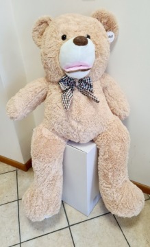 Большой классический плюшевый тедди XXL подарок гигантский мягкий 130 см TEDDY BEige