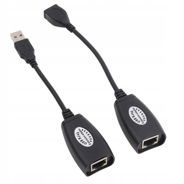 PRZEDŁUŻACZ USB 2.0 MYSZKI EXTENDER RJ45