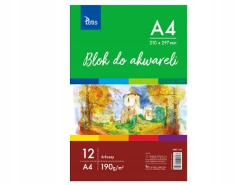 TETIS альбом для акварелі A4 190 г 12 аркушів