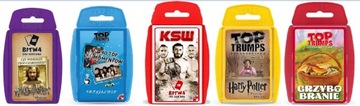 5 x TOP TRUMPS KSW / Harry Potter / Grzybobranie / FRIENDS