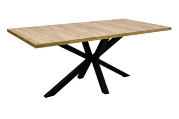 DUŻY STÓŁ 2 m ! styl loft, metal, złoty dąb