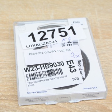 Фильтр для линзы Tiffen 82bpm18 82 мм Black Pro Mgiełka 1/8 filter