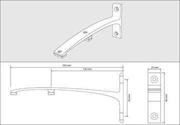 ДВОЙНОЙ НАСТЕННЫЙ КРОНШТЕЙН КЛАССИКА/МОДЕРН 18/12