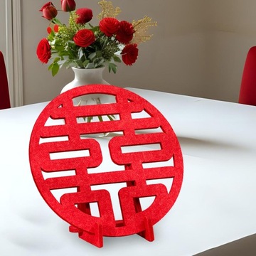 Свадебные украшения Си с китайскими иероглифами, декор гостиной в стиле А