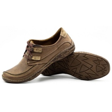 ОБУВЬ МУЖСКАЯ ИЗ ПОЛЬСКОЙ КОЖИ 583 КОРИЧНЕВЫЙ 48