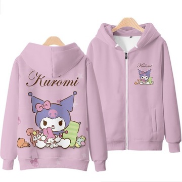 Kuromi ОДНЯЯ РУБАШКА НА МОЛНИИ С КАПЮШОНОМ