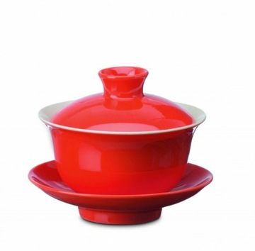 Zestaw Gaiwan (Zhong) Hao pomarańczowy 100ml