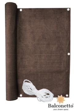 Балконный покрытие 0,8x5m 95% ультрафиолетовая терраса балкон сетчатой коврик сетки коричневый