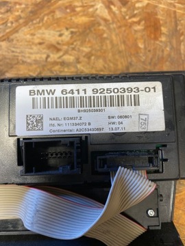 BMW E81 E84 E91 E90 PANEL KLIMATIZACE 9250393