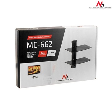 Maclean MC-662 двойной полочный держатель для DVD 8 кг