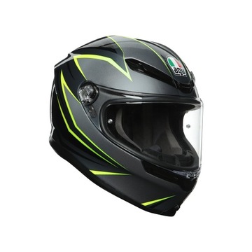 Kask motocyklowy AGV K6 Flash Szaro/Zielony S