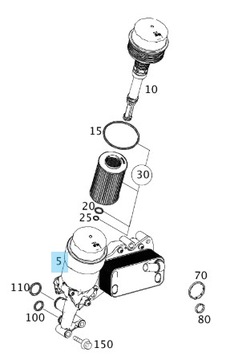 ОСНОВА МАСЛЯНОГО ФИЛЬТРА MERCEDES РАДИАТОР 2.2CDI