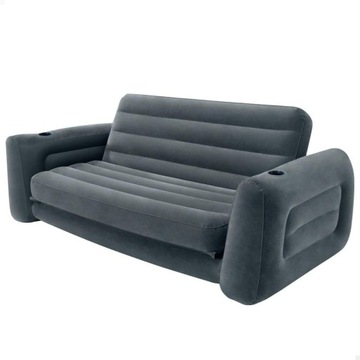 Materac dwuosobowy Intex 224 x 203 x 66 cm odcienie szarości USZKODZONY