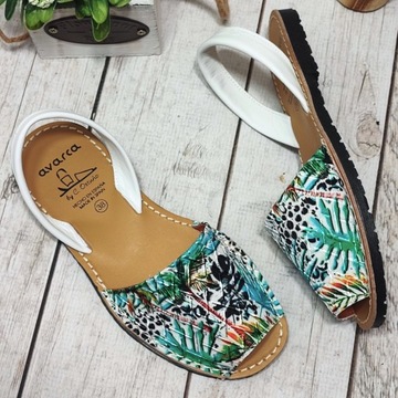 РАЗНОЦВЕТНЫЕ ИСПАНСКИЕ ЖЕНСКИЕ САНДАЛИИ AVARCASY - размер 41