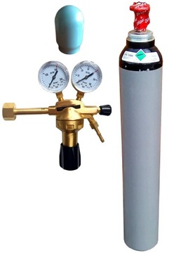 AZOT 10L REDUKTOR 40 KOŁPAK OSŁONA BUTLA GAZOWA NITROGEN ZESTAW KLIMA