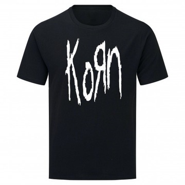 MĘSKI T-SHIRT KORN METAL HARD ROCK CZARNY ROZ L