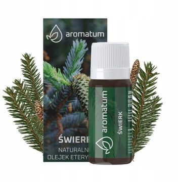 NATURALNY OLEJEK ETERYCZNY 12ML ŚWIERK ODDYCHANIE