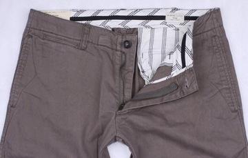 WIZYTOWE spodnie CHINOSY khaki SELECTED nowe 33/30