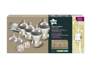 TOMMEE TIPPEE ZESTAW BUTELKI SZCZOTKA SMOCZKI B