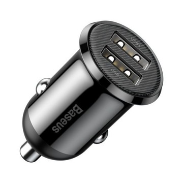 BASEUS Grain Pro Ładowarka samochodowa 2xUSB 4.8A