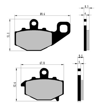 ЗАДНИЕ ТОРМОЗНЫЕ КОЛОДКИ KAWASAKI ZX-6R NINJA 95-16