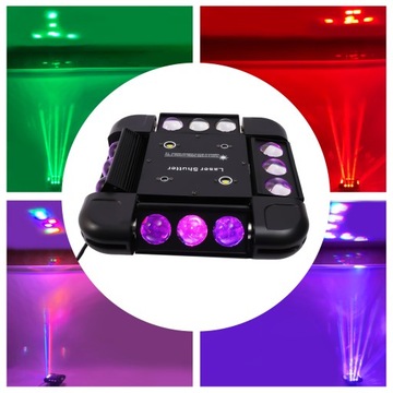 4-В-1 DMX512 RGB СЦЕННЫЙ ЛАЗЕРНЫЙ СВЕТ 120 Вт
