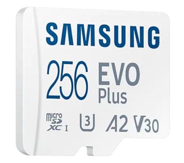 Карта памяти Samsung microSDXC EVO Plus 2021 256 ГБ A2 V30 U3 UHS-I (130 МБ)