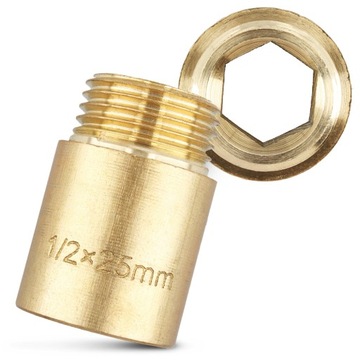ЛАТУННЫЙ СОЕДИНИТЕЛЬ, УДЛИНИТЕЛЬ ВОДЯНОЙ ТРУБЫ 1/2 25 ММ