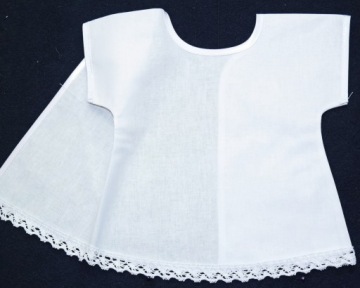 БЕЛАЯ ВЫШИВКА НА ОДЕЖДЕ КРЕЩЕНИЕ ИМЯ ДАТА, холст