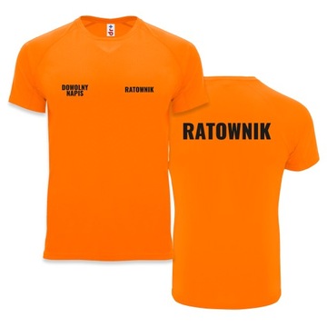 Koszulka termoaktywna techniczna RATOWNIK wodny wopr ratownictwo + napis