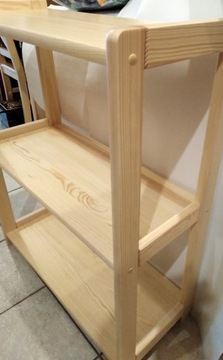 Regał Półka stojąca ażurowa z drewna sosnowego