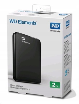 ПОРТАТИВНЫЙ НАКОПИТЕЛЬ WD Elements 2 ТБ с USB 3.0