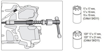 НАБОР ФРЕЗЕРОВ YATO ДЛЯ СЕДЕЛ ДИЗЕЛЬНЫХ ИНЖЕКТОРОВ COMMON RAIL YT-17625