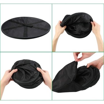 ПОДВЕСНАЯ СУШИЛКА ДЛЯ ТРАВ, 4 СЕТКИ, НА МОЛНИИ, ЧЕРНАЯ