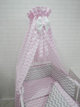 балдахин для кровати из хлопка ZIGZAG POWDER PINK