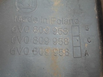 PODBĚH 6V0809958C SKODA FABIA III 6V PRAVÉ PŘEDNÍ ORIGINÁLNÍ