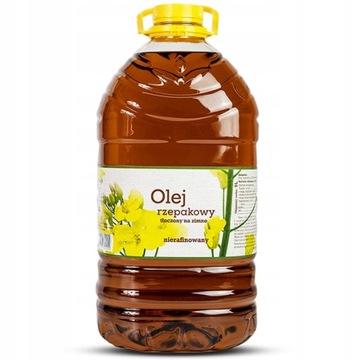 OLEJ RZEPAKOWY TŁOCZONY NA ZIMNO 5L OD PRODUCENTA