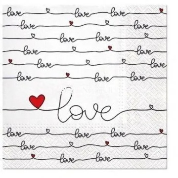 Serwetki papierowe Love Connection 33x33cm 20sztuk