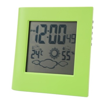Солнечная батарея Будильник с двумя энергиями Прогноз погоды Температура