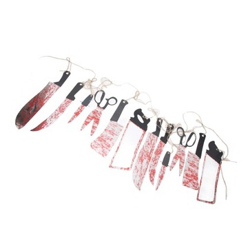 12 шт., подвесной баннер с кровавым ножом, ужасные сцены