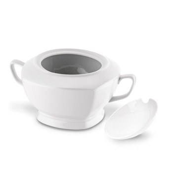 БУЛОН СУП Ваза белая супница для борща 2,5л ПОСУДА Tadar