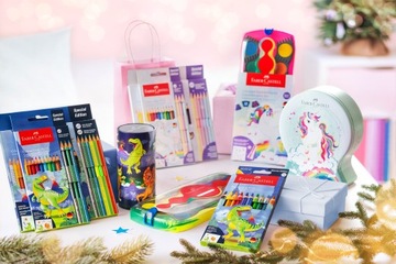 Faber-Castell Треугольные карандаши Школьная ручка 18+6/24 Kol Dinosaurs Stickers